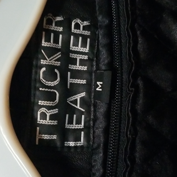 Trucker Leather - Leather Jacket, Size - M, Color - Black - Picture 3 of 13